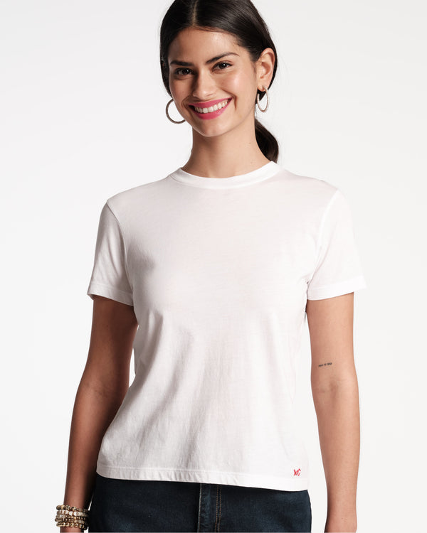 frances valentine Super Pima Crewneck Tee Shirt