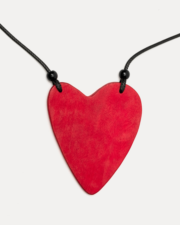 Frances Valentine Wood Heart Pendant