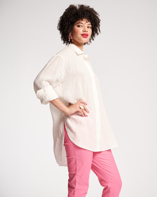 Frances Valentine Perfect Oversized Linen Button Down
