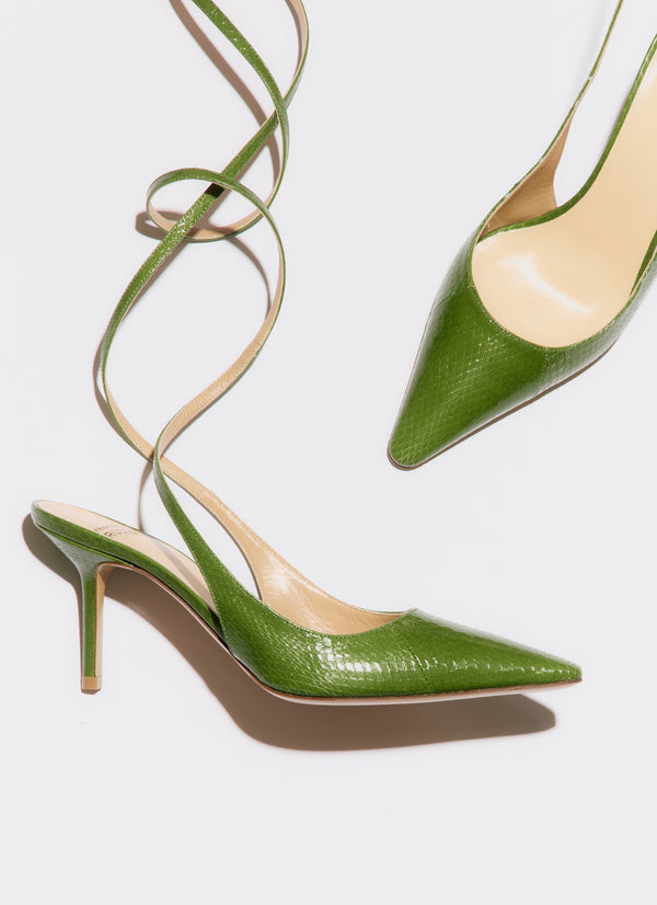 Francesco Russo R1P1003 Sling Back Chartreuse
