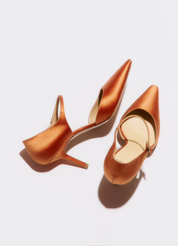 Francesco Russo R1P1005 Pump Pumpkin Satin