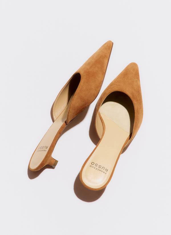 Francesco Russo R1P1010 Mule Pumpkin Suede