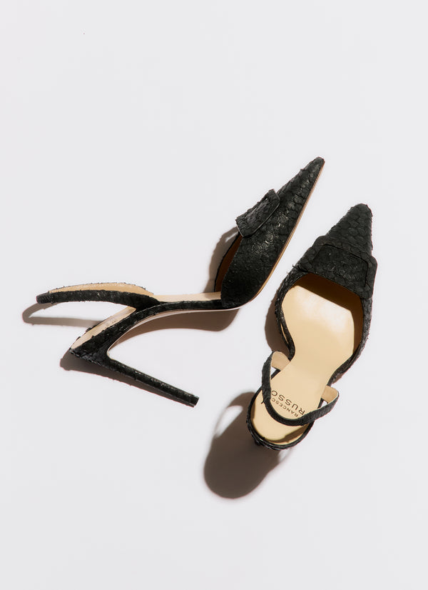 Francesco Russo R1P1013 Sling Back Black