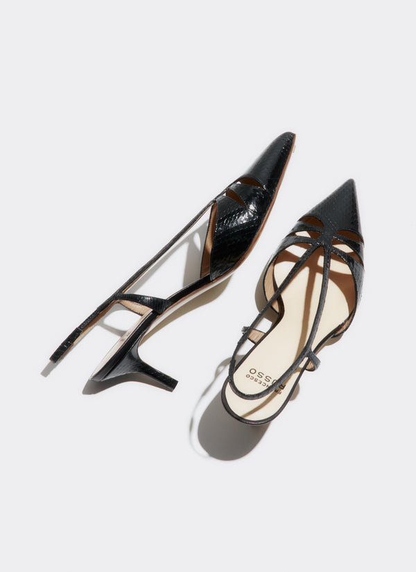 Francesco Russo R1P922 Sling Back Black