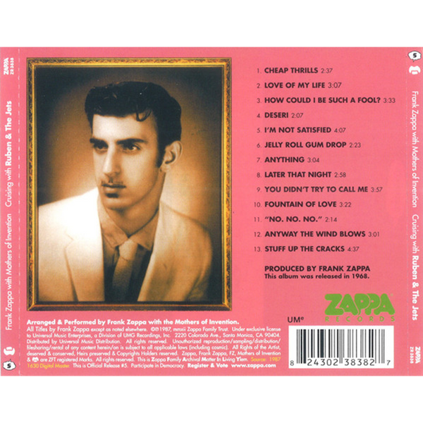 Frank Zappa Cruising With Ruben & The Jets CD