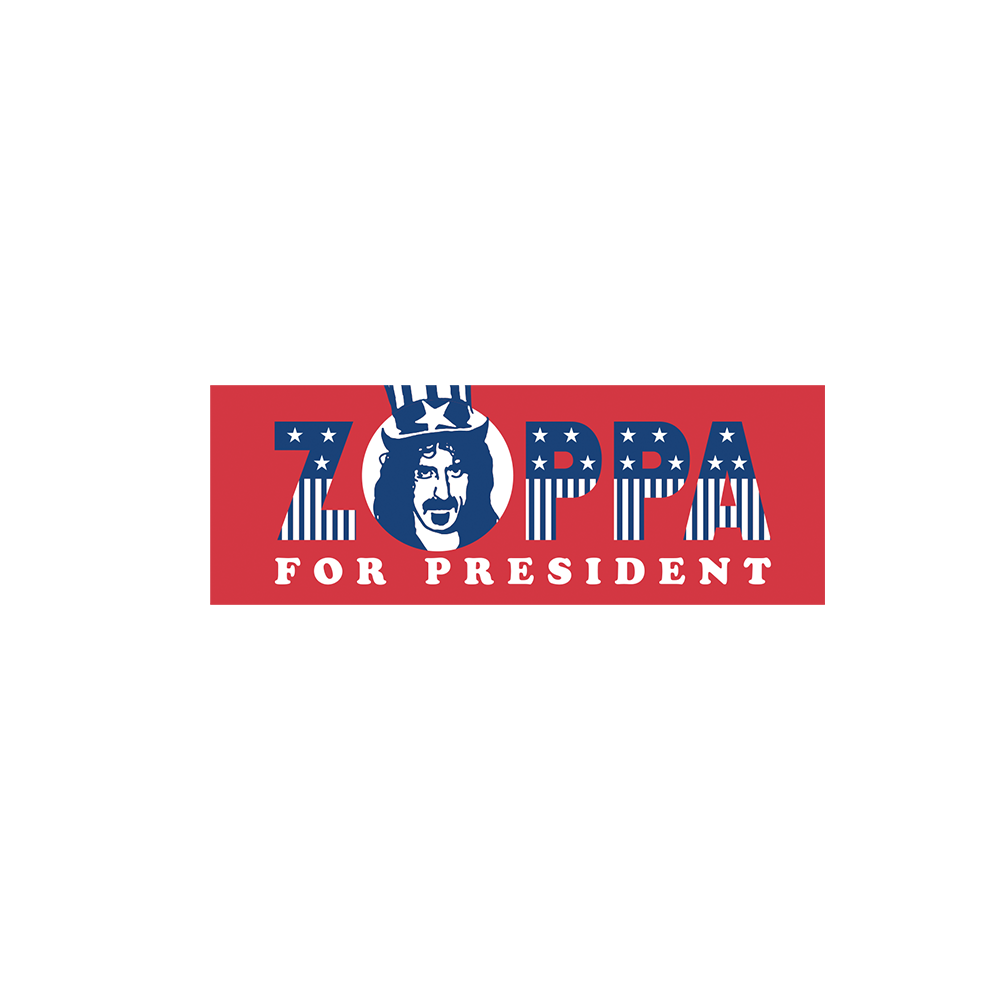 frank zappa Zappa For President Bumper Sticker