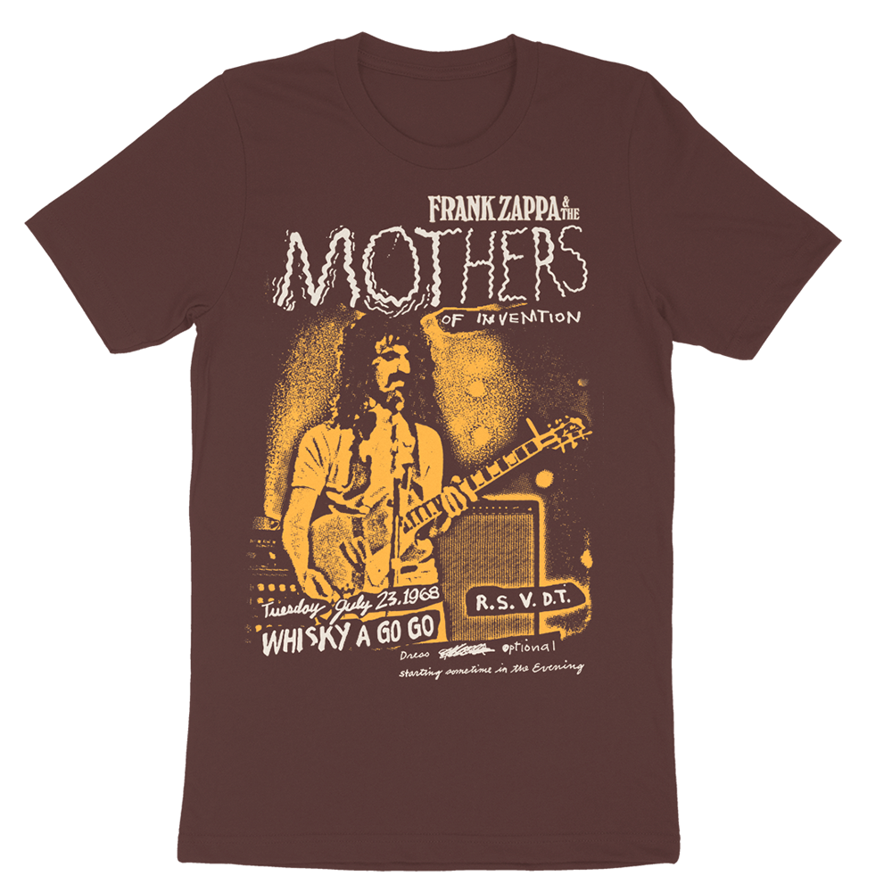 frank zappa Mothers of Invention Live at the Whisky Brown T-Shirt