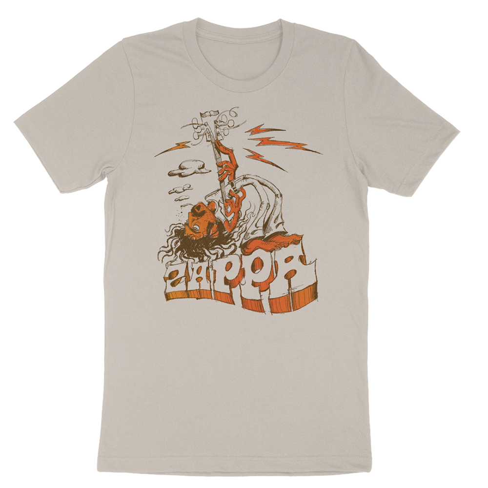 frank zappa Zappa Illustrated Guitar Natural T-Shirt