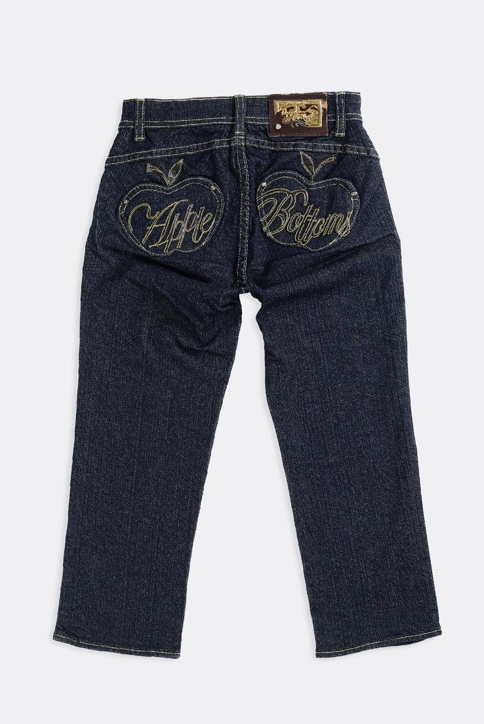 frankie Deadstock Apple Bottom Classic Dark Wash Denim Capris - W25 W27