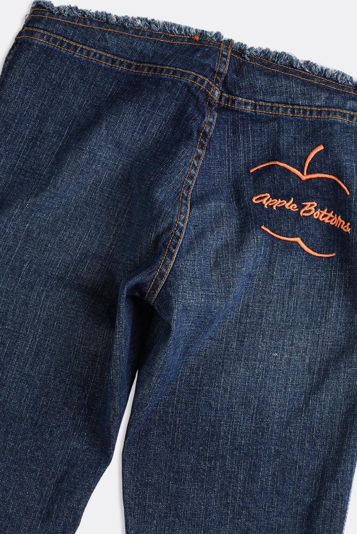Frankie Deadstock Apple Bottom Orange Embroidered Denim Pants - W32