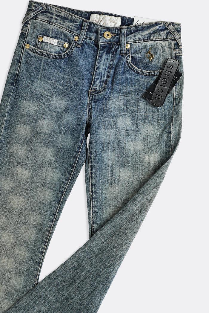 Frankie Deadstock Baby Phat Checkered Denim Pants - W26 W28 W29 W31