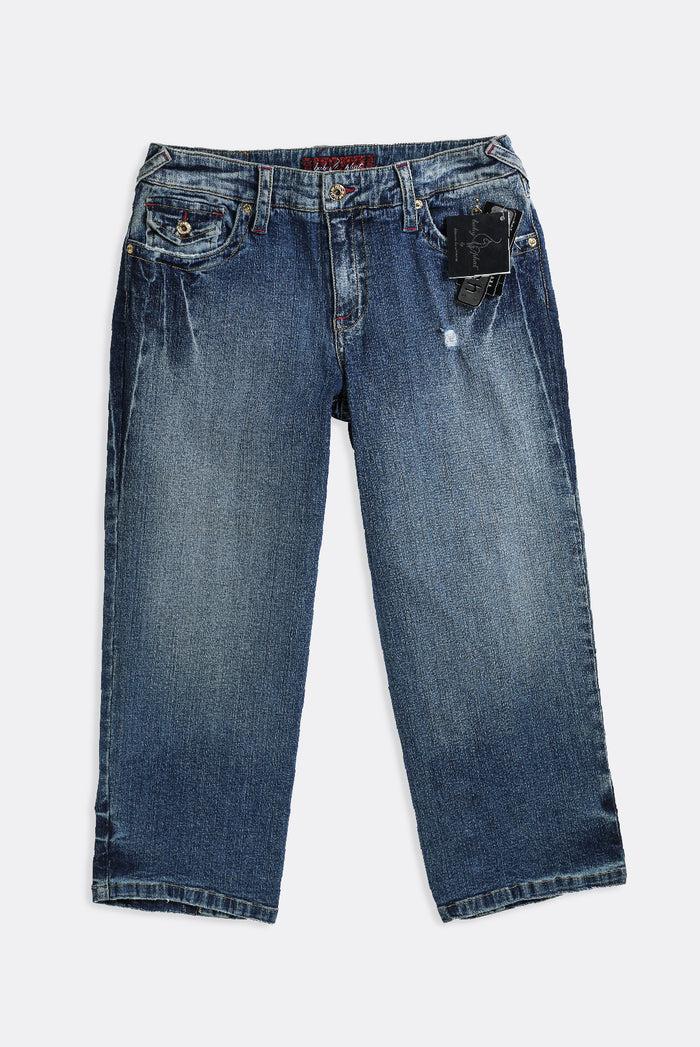 Frankie Deadstock Baby Phat Pink Button Denim Capris - W29