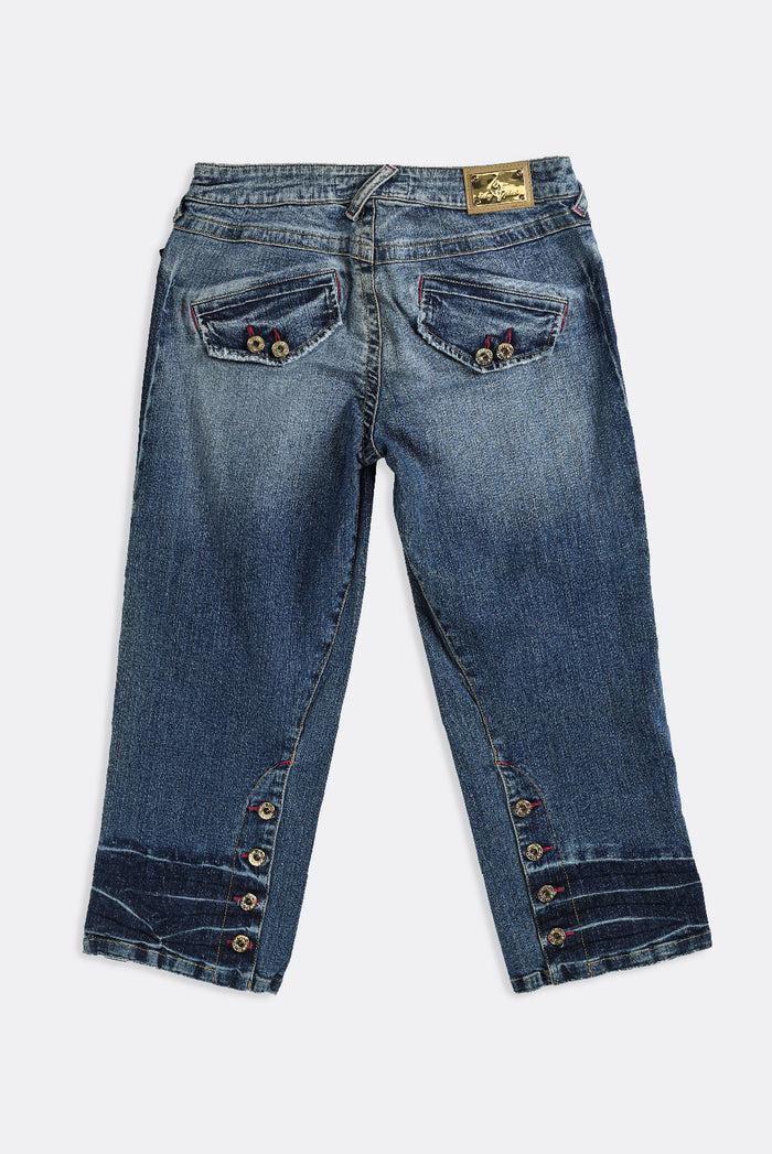 frankie Deadstock Baby Phat Pink Button Denim Capris - W29