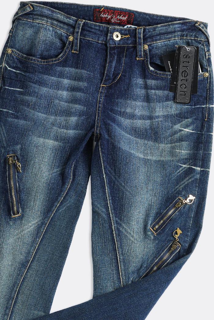 Frankie Deadstock Baby Phat Zipper Denim Pants - W28 W29 W30 W31