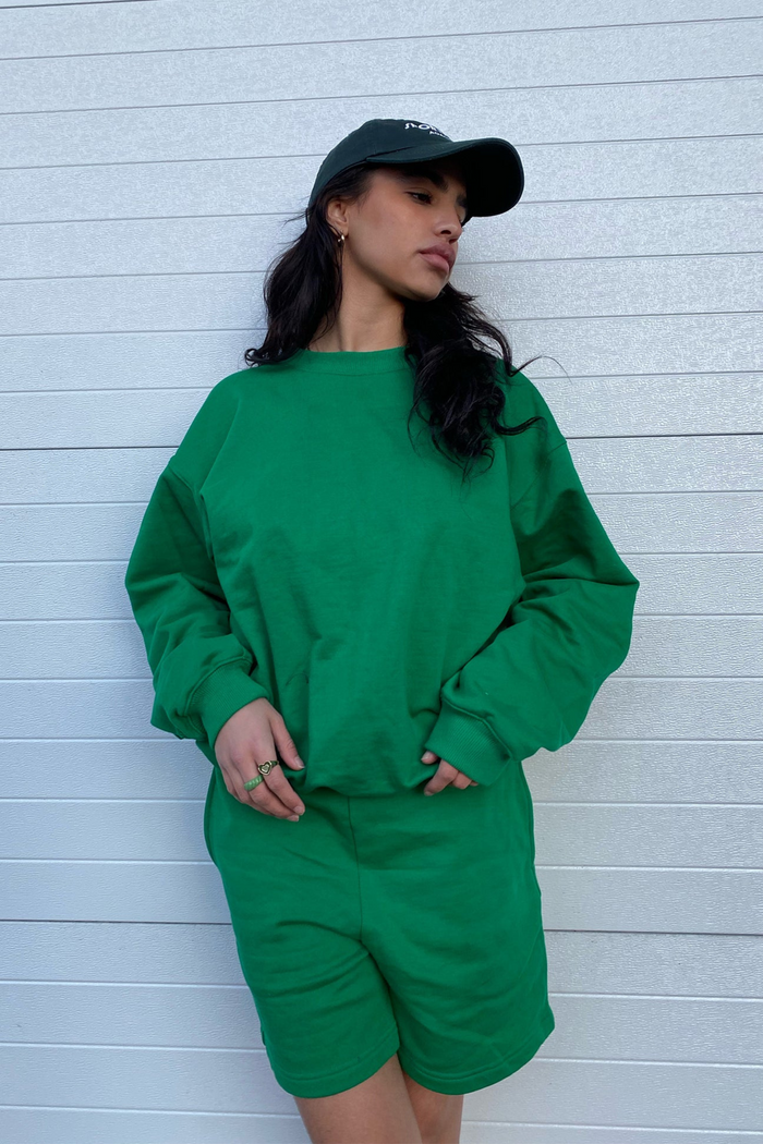 Frankie Frankie 100% Organic Cotton Sweatshorts - GREEN