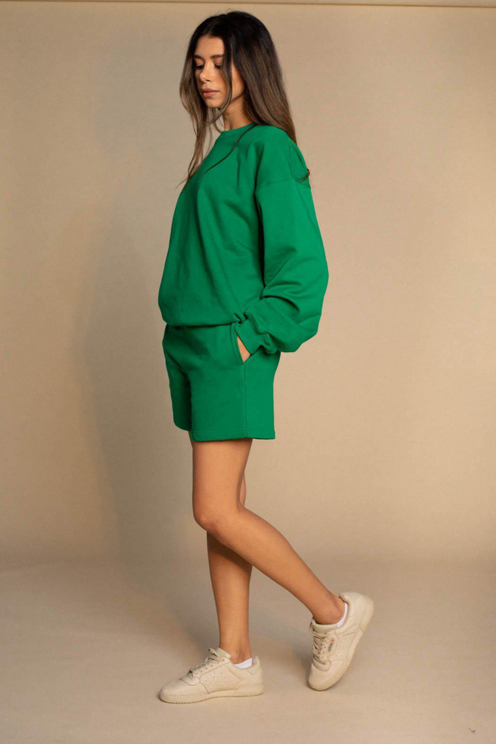 Frankie Frankie 100% Organic Cotton Sweatshorts - GREEN