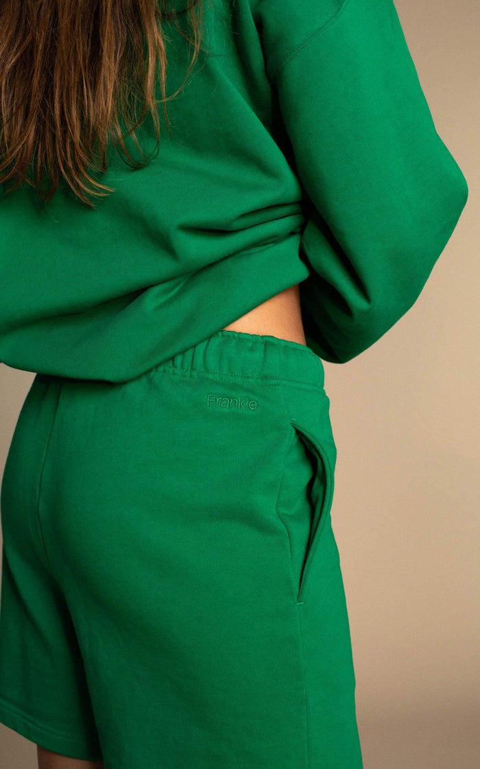 Frankie Frankie 100% Organic Cotton Sweatshorts - GREEN