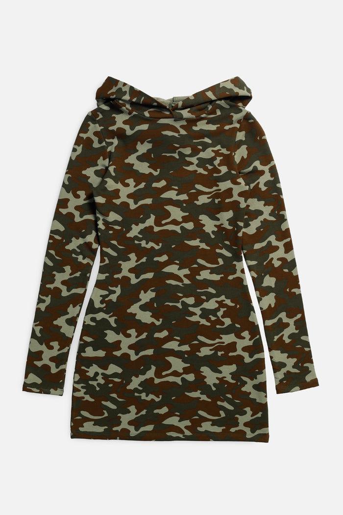 Frankie Camo Hooded Dress - Olive