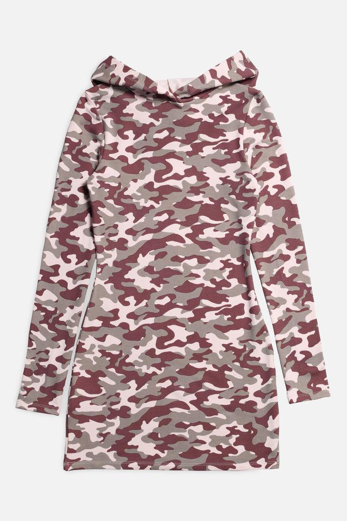 Frankie Camo Hooded Dress - Pink