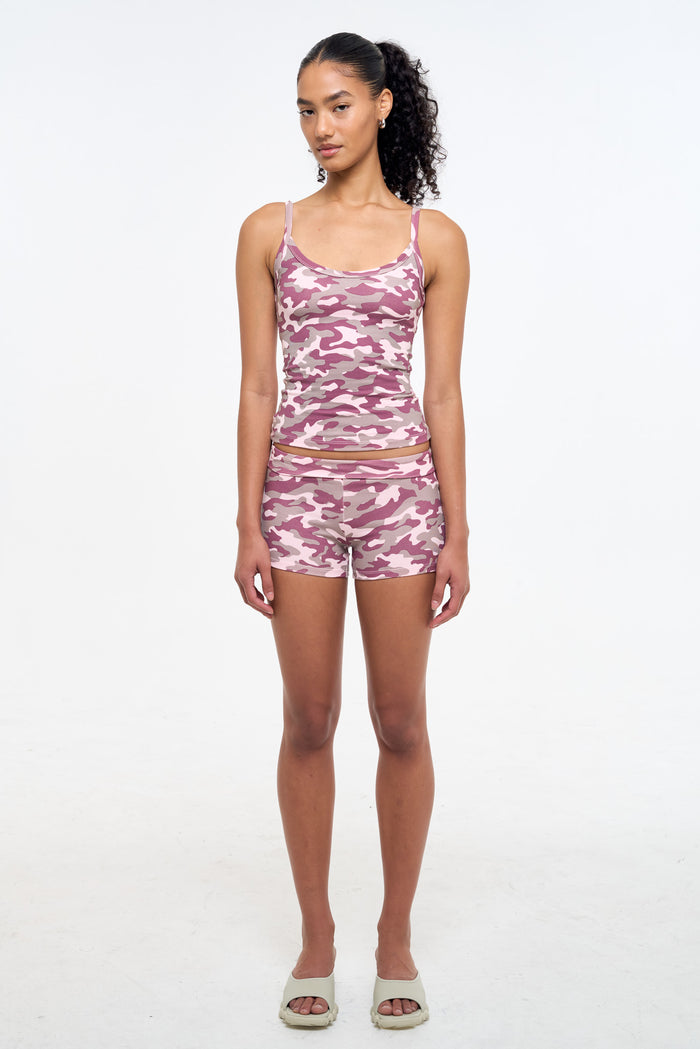 Frankie Camo Mini Shorts - Pink