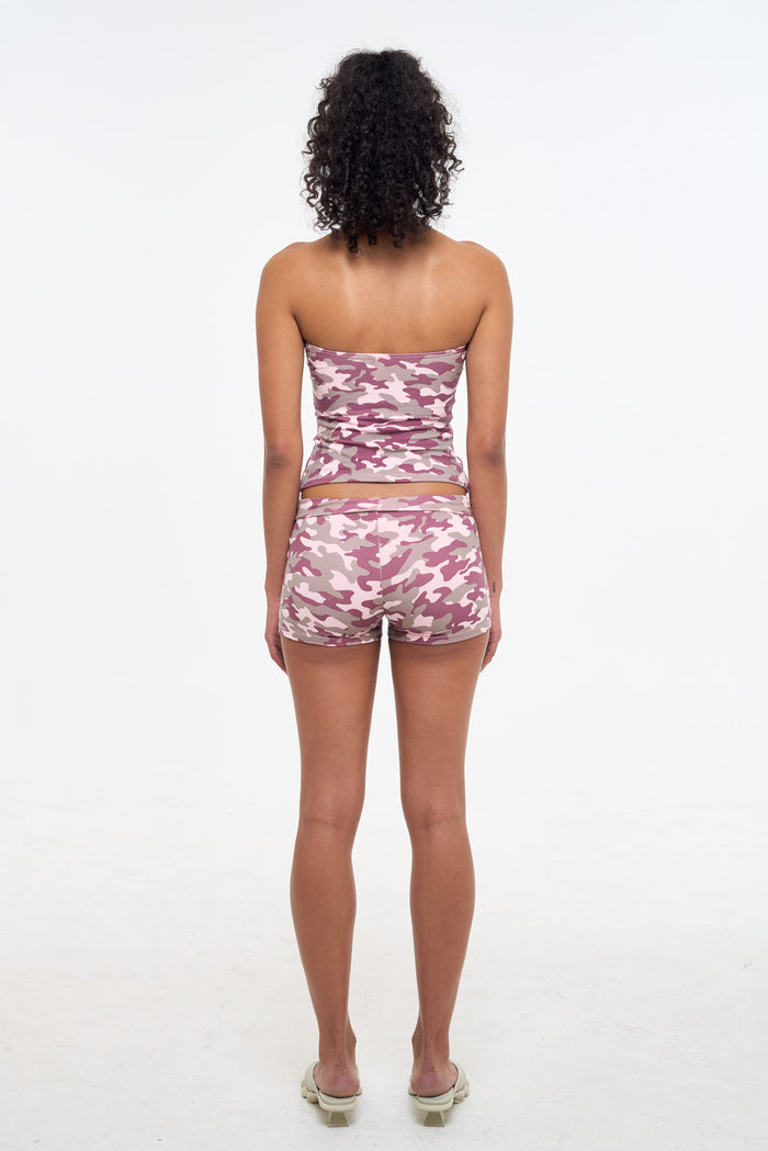 Frankie Camo Tube Top - Pink