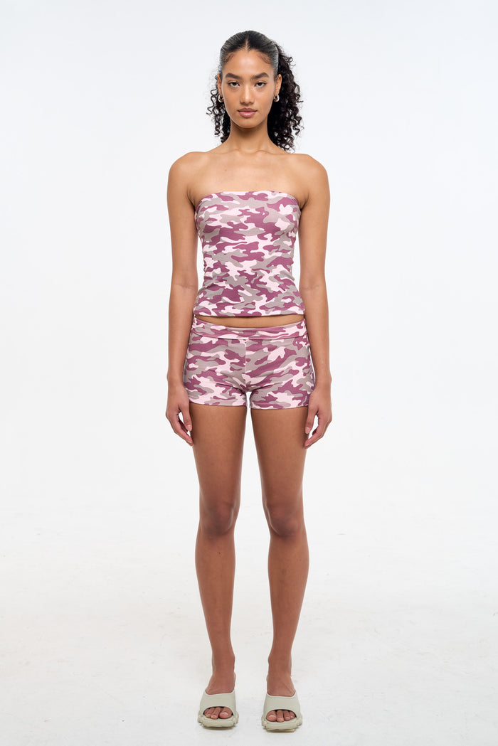 frankie Camo Tube Top - Pink