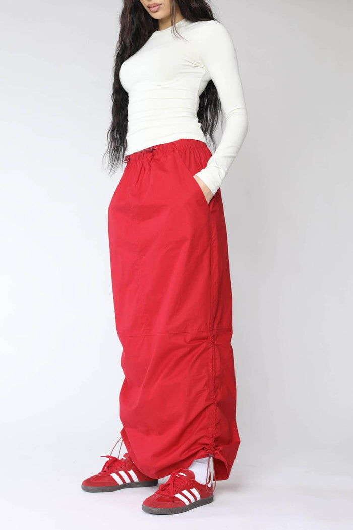 frankie Deadstock Cargo Cherry Skirt