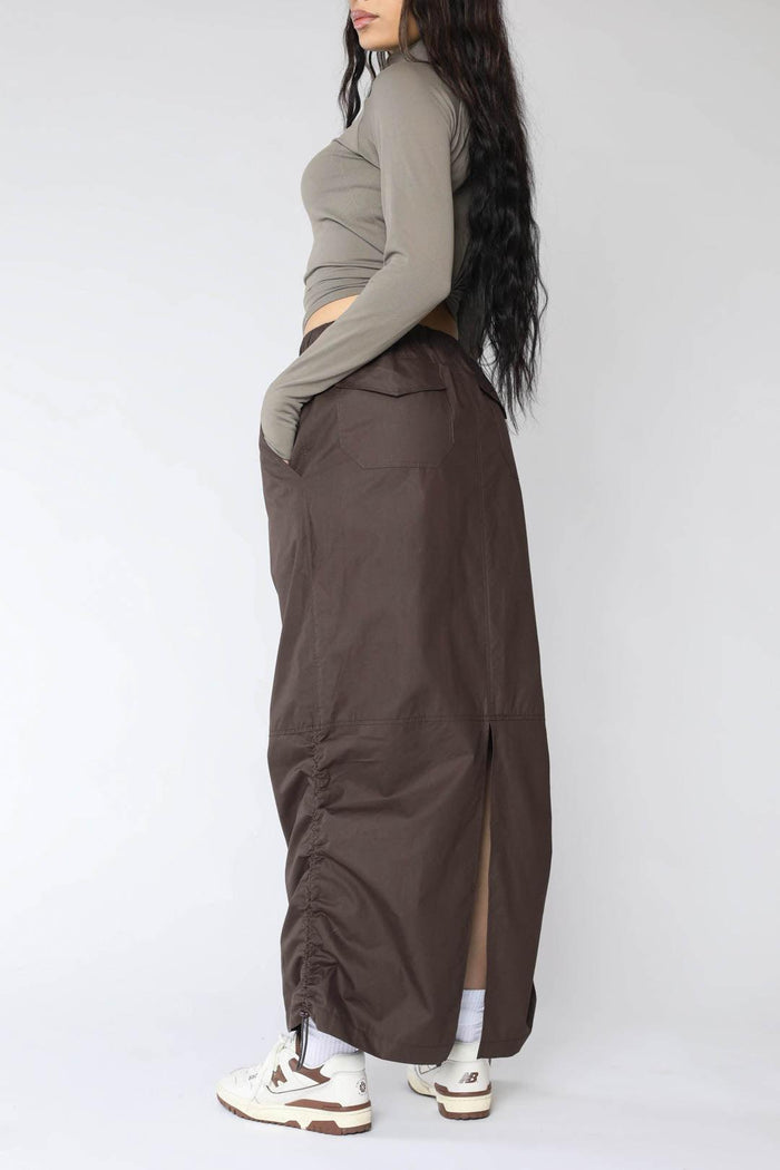 frankie Deadstock Cargo Chocolate Skirt