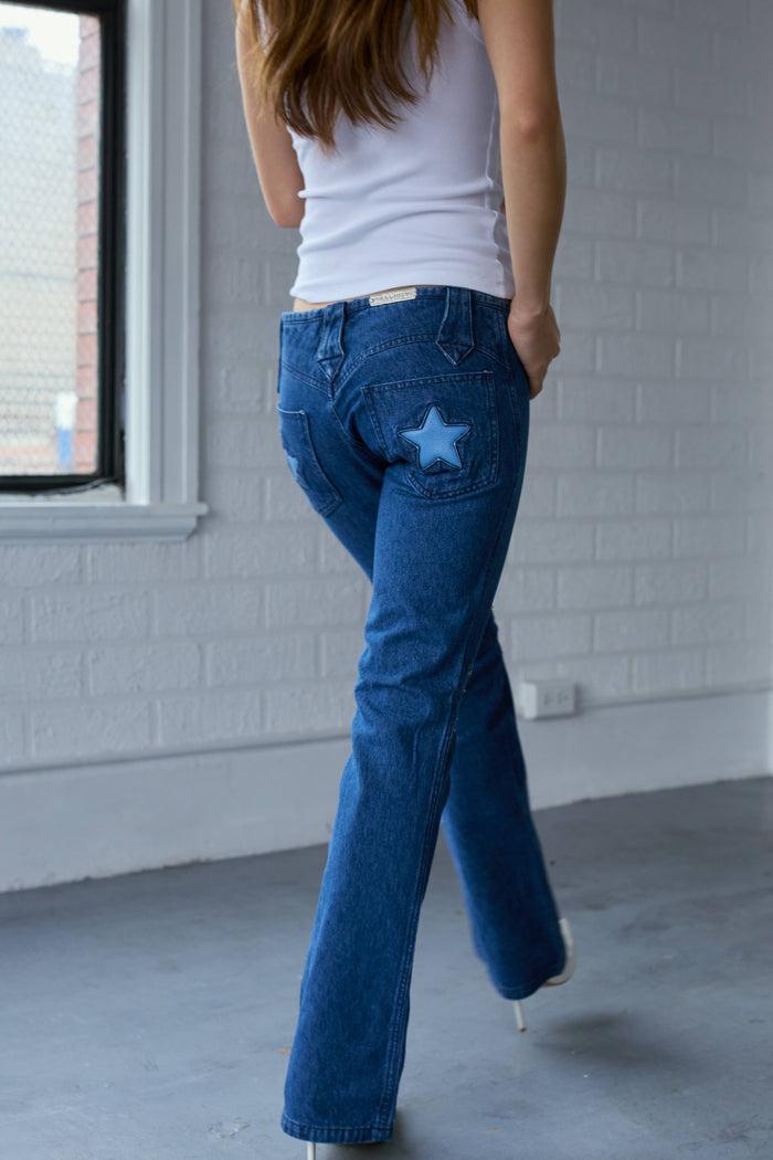 Frankie Deadstock Dragonfly Star Low Rise Jeans