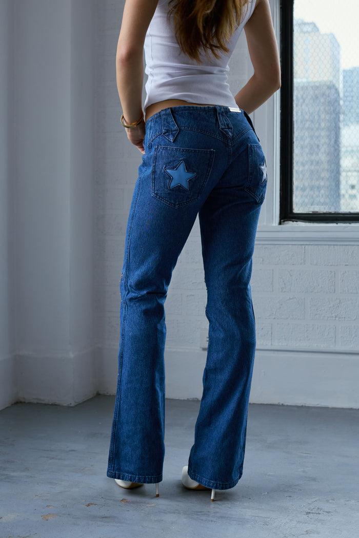 Frankie Deadstock Dragonfly Star Low Rise Jeans