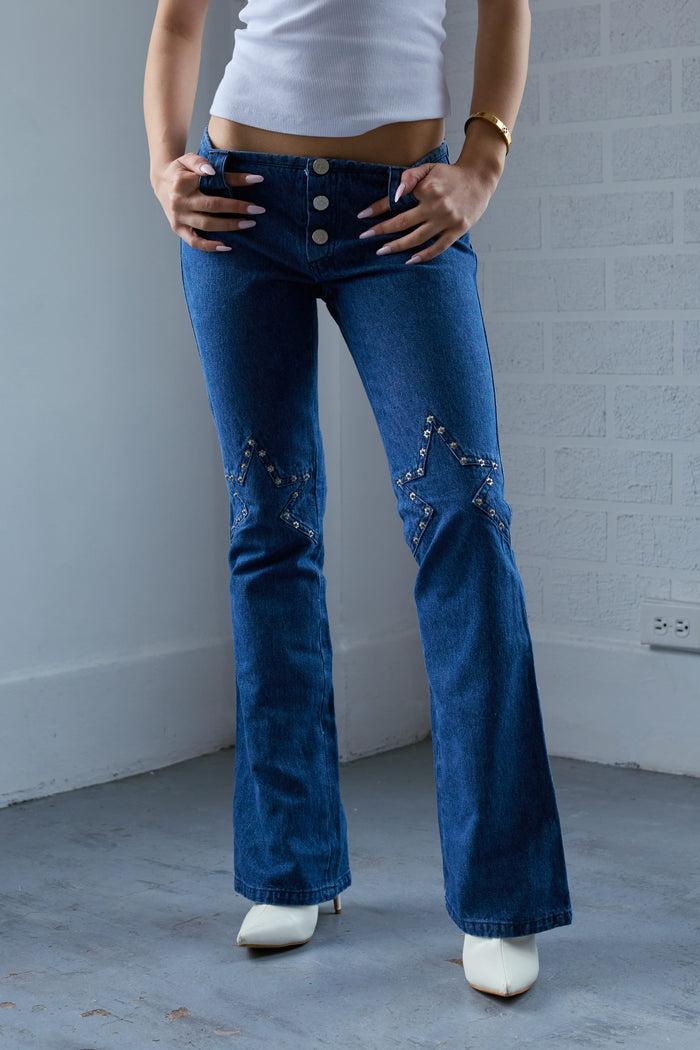 frankie Deadstock Dragonfly Star Low Rise Jeans