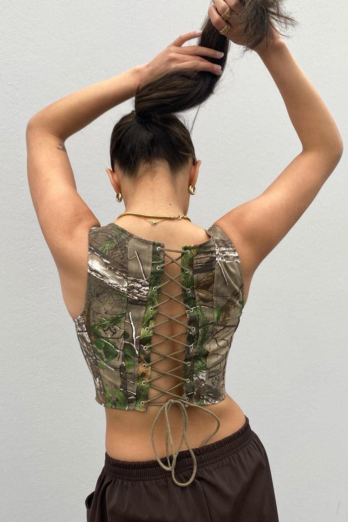Frankie Deadstock Tree Camo Corset - XXL