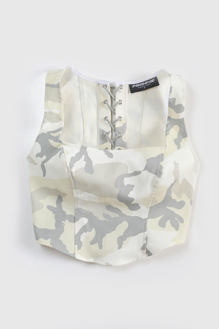 Frankie Deadstock White Camo Corset - L XL XXL