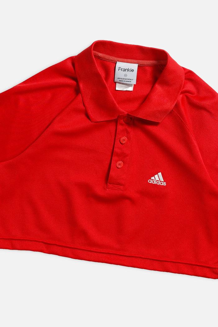 Frankie Rework Adidas Crop Collared Tee - XS