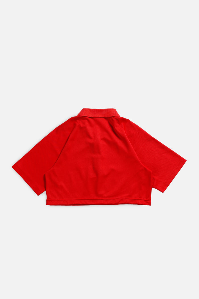 Frankie Rework Adidas Crop Collared Tee - XS
