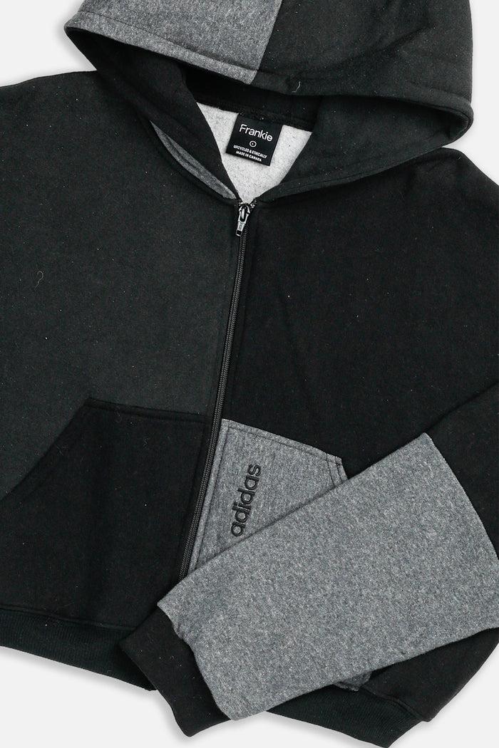 Frankie Rework Adidas Crop Zip Hoodie - L