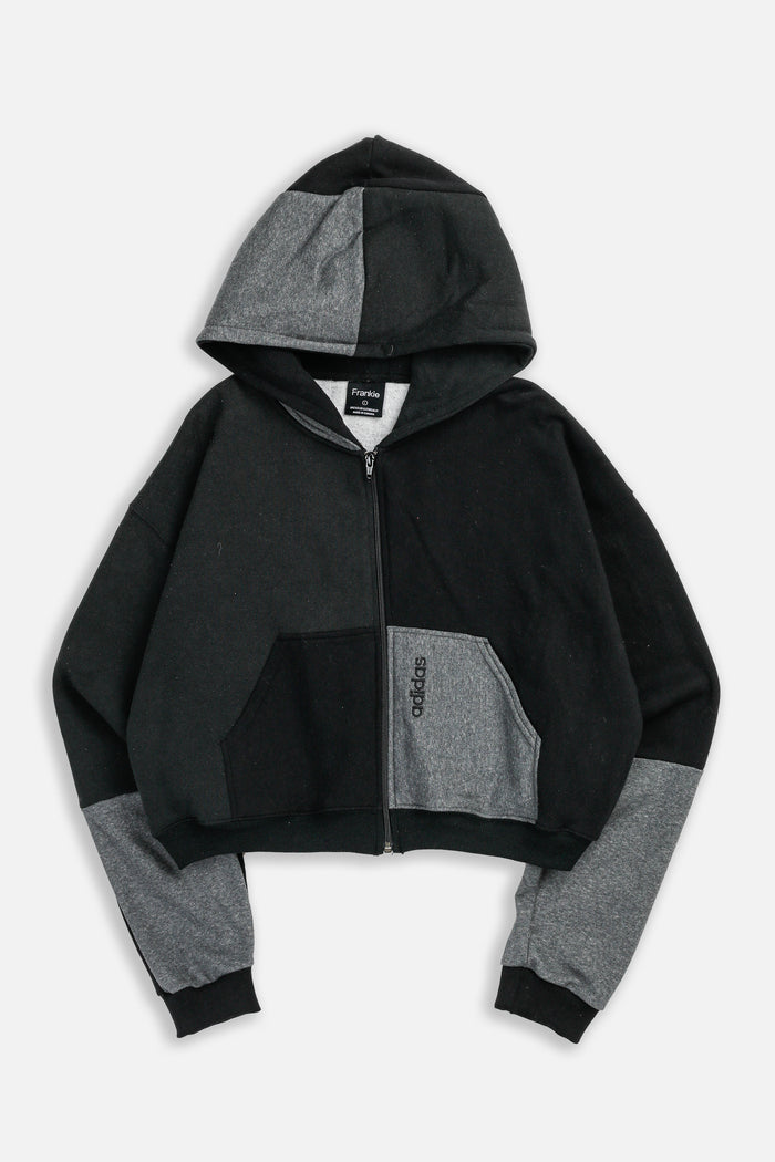 frankie Rework Adidas Crop Zip Hoodie - L