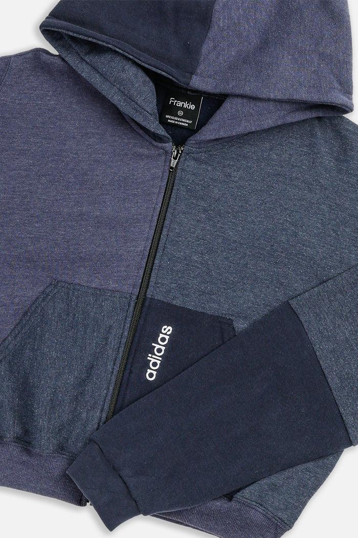 Frankie Rework Adidas Crop Zip Hoodie - XS