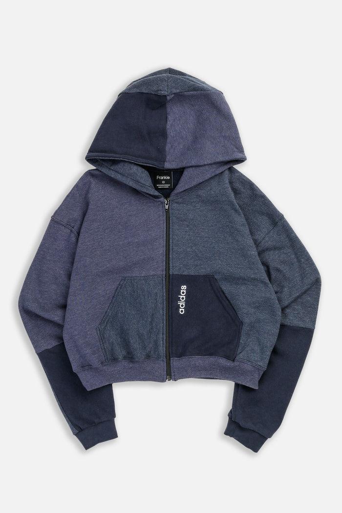 frankie Rework Adidas Crop Zip Hoodie - XS