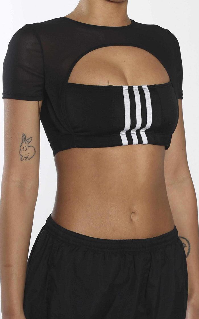 Frankie Rework Adidas Cut Out Mesh Tee - XS S M L