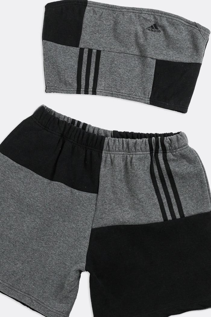 Frankie Rework Adidas Patchwork Sweatshorts Set - L