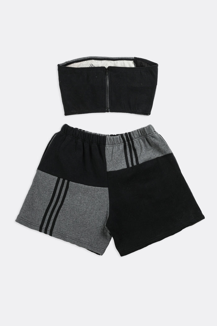 Frankie Rework Adidas Patchwork Sweatshorts Set - L