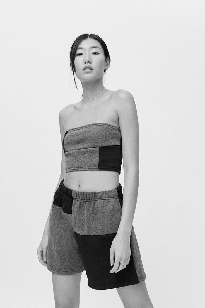 Frankie Rework Adidas Patchwork Sweatshorts Set - L