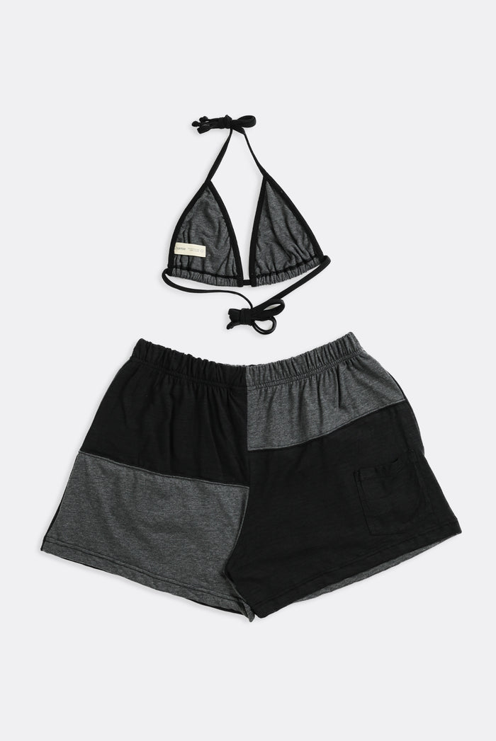 Frankie Rework Adidas Patchwork Tee Shorts Set - L