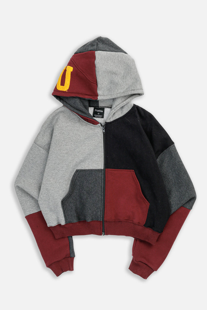 frankie Rework Arizona State Crop Zip Hoodie - XS