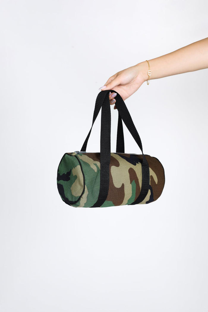 frankie Rework Camo Mini Duffle Bag