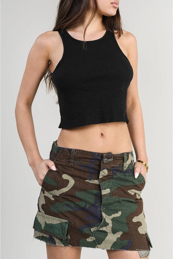 Frankie Rework Camo Mini Skirt - XS S M L