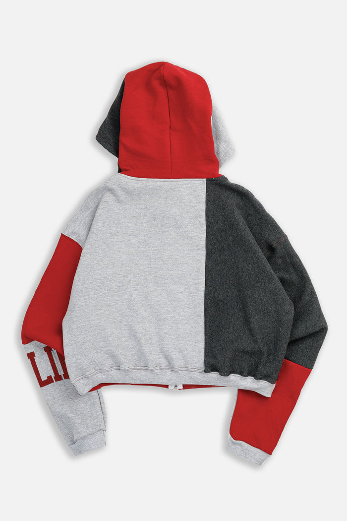 Frankie Rework Carolina Crop Zip Hoodie - L