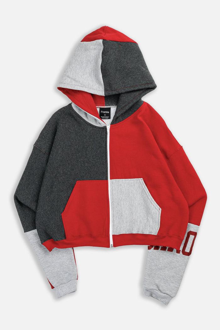 frankie Rework Carolina Crop Zip Hoodie - L