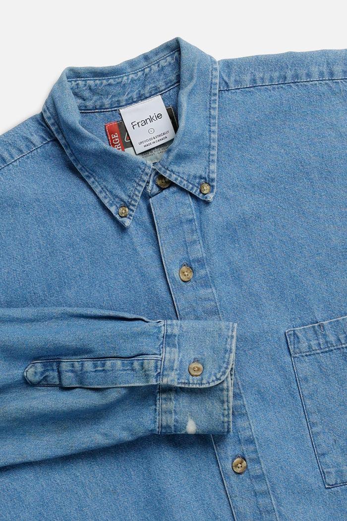 Frankie Rework Chambray Waist Crop - L